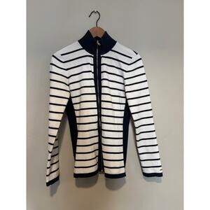 Tommy Hilfiger Nautical Zip Up Sweater Womens Size M Coastal